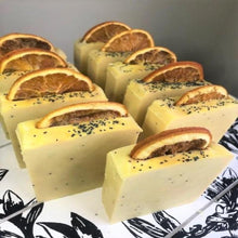 Load image into Gallery viewer, Citrus Amber Homemade Vegan Handcrafted Organic All Natural Soap