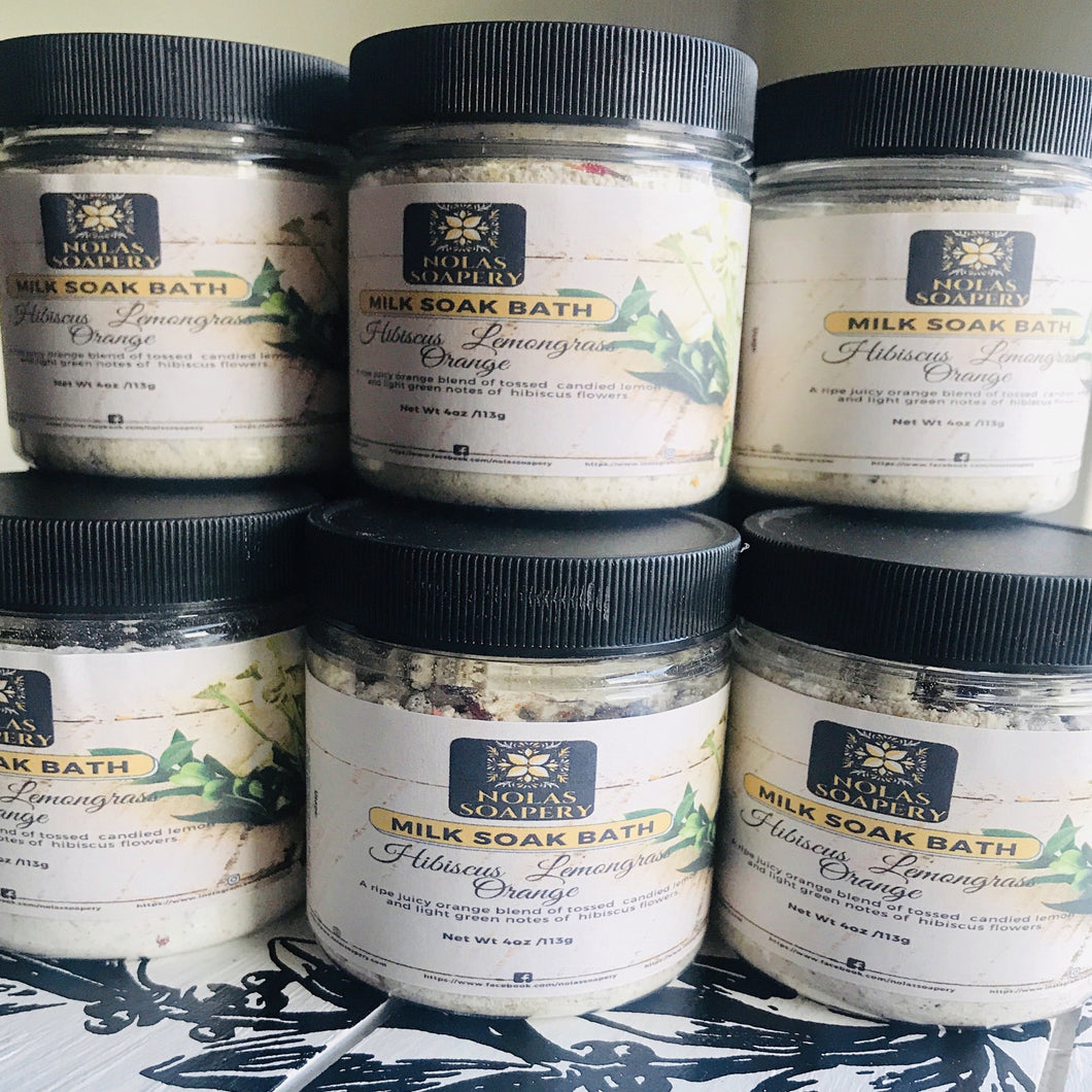 Milk Bath Soak Therapy Hibiscus Orange